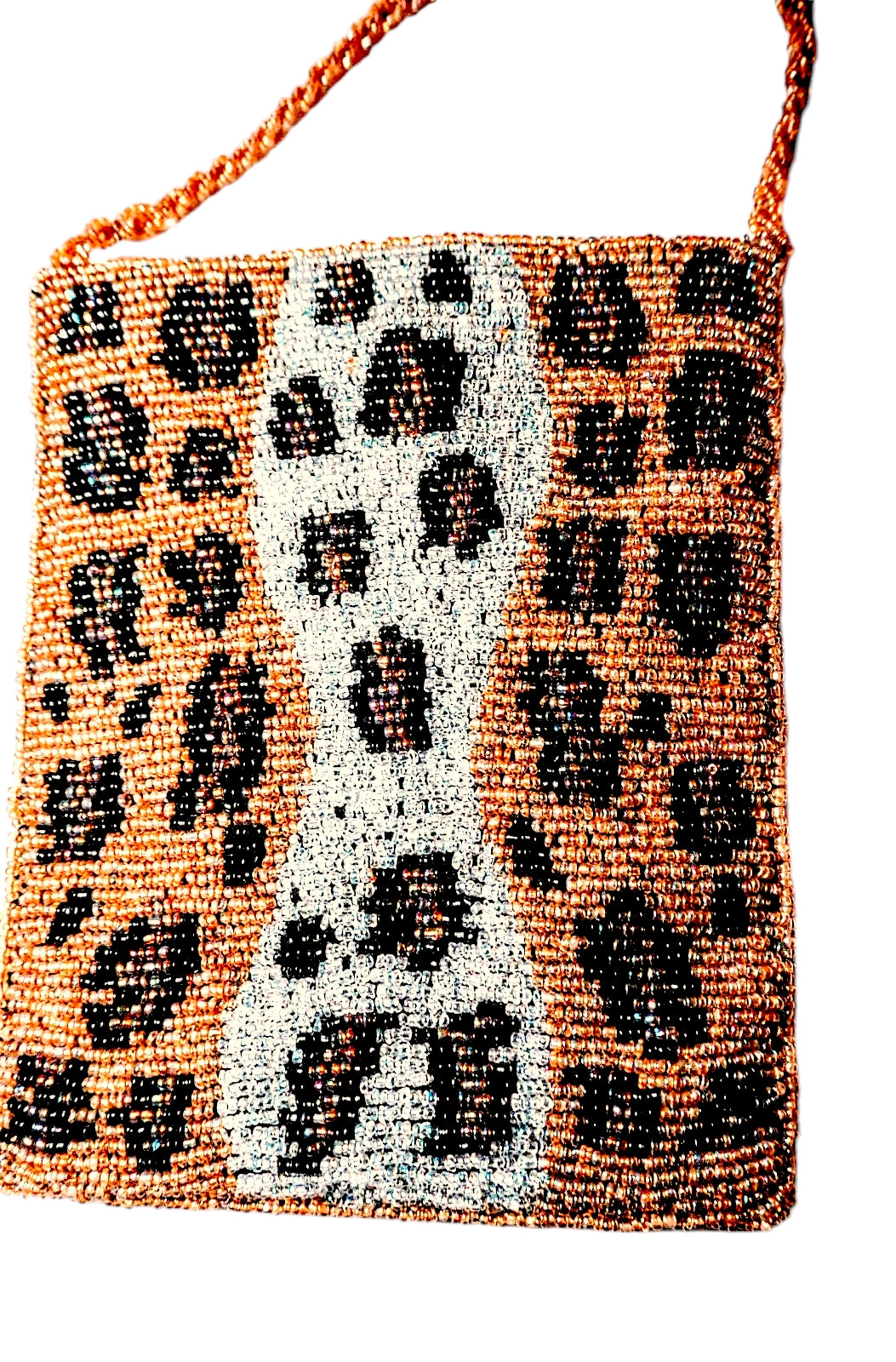 Elegante bolso de fantasía en diseño de leopardo con asa de bandolera