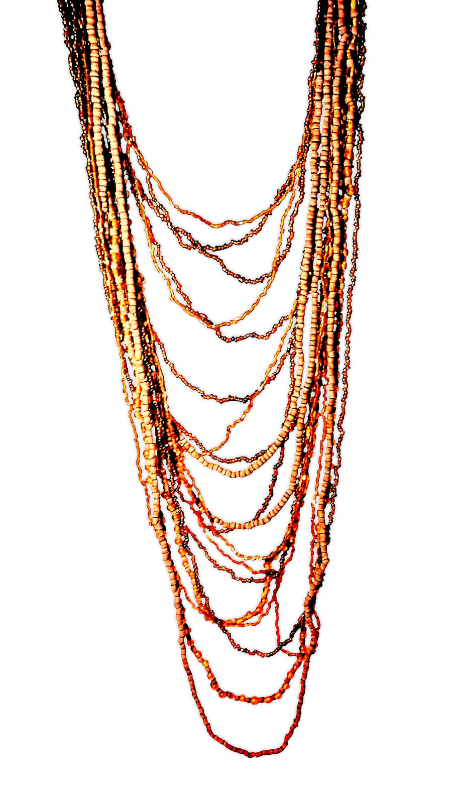 Collar efecto cascada ámbar