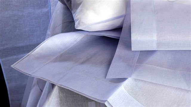 Rideau uni bleu ciel par Organdy
