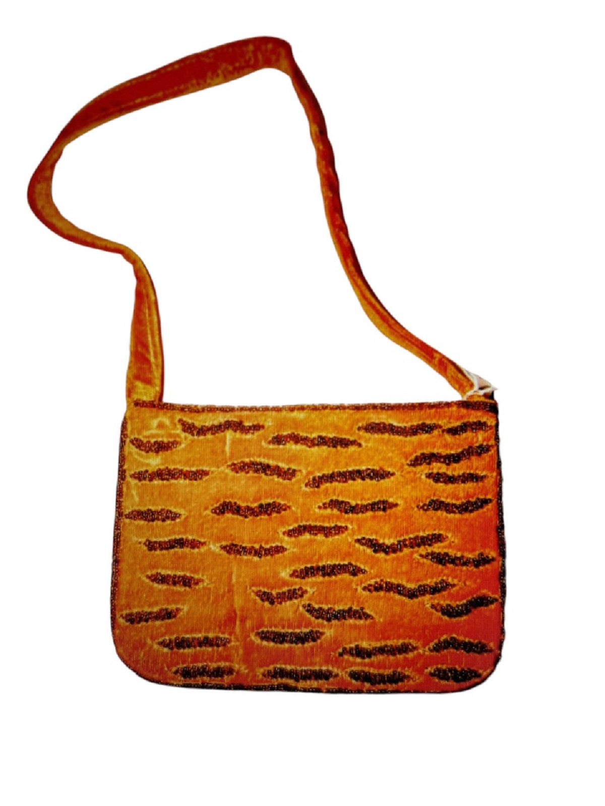 Bolso de terciopelo estilo tigre