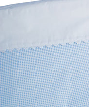Cargar imagen en el visor de la galería, Pack funda nórdica y set sábanas vichy azul cuna 60cm.
