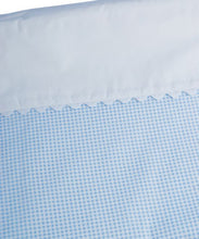 Cargar imagen en el visor de la galería, Funda nórdica vichy azul cuna 70 cm.
