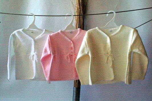 Elegante chaqueta para niña de algodón con botones y lazo, de manga larga