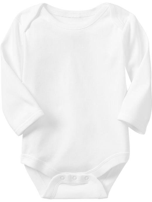 Body para bebé en color blanco y liso de manga larga