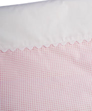 Cargar imagen en el visor de la galería, Pack funda nórdica y set sábanas vichy rosa cuna 70cm.
