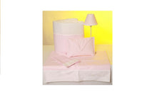 Cargar imagen en el visor de la galería, Pack funda nórdica y set sábanas vichy rosa cuna 60cm.
